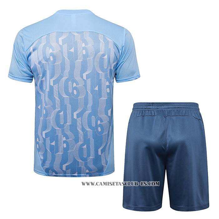 Chandal del Manchester City 24-25 Manga Corta Azul - Pantalon Corto